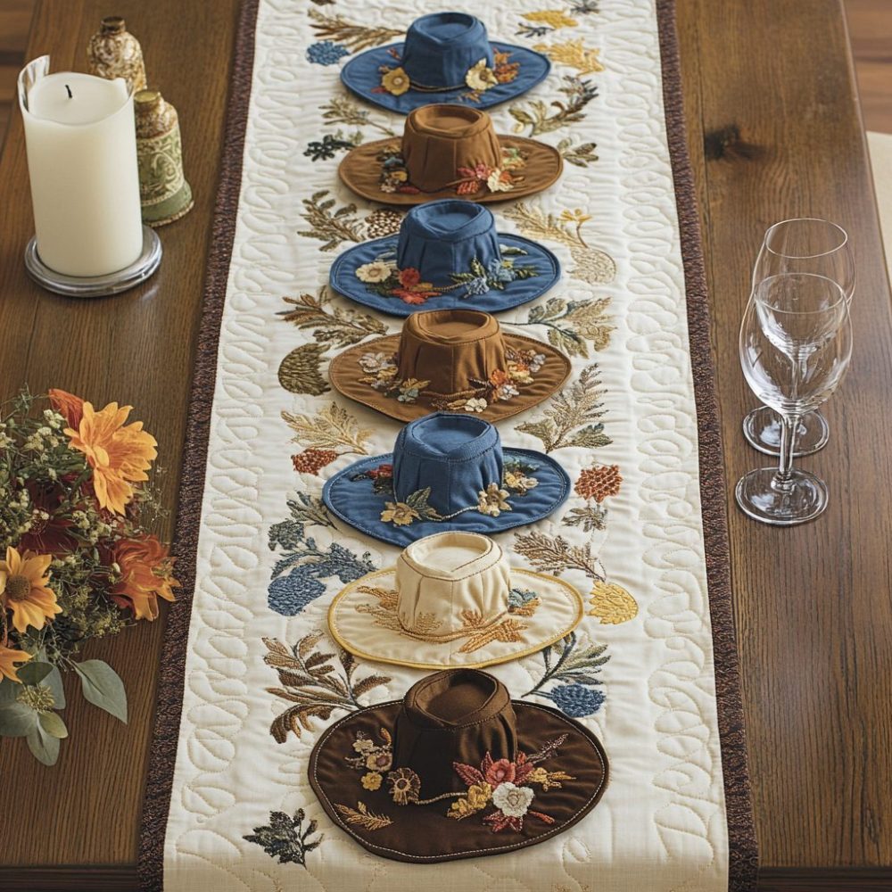 Western Bloom Quilted Table Runner