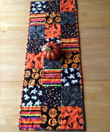 Whimsical Halloween Quilted Table Runner