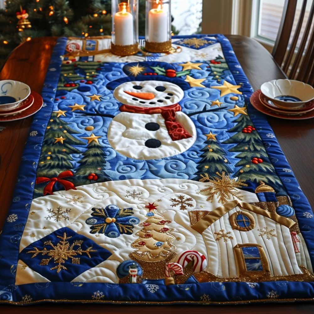 Whimsical Winter Quilted Table Runner