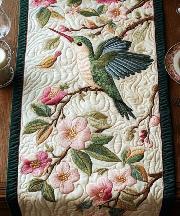 Whimsy Bloom Quilted Table Runner