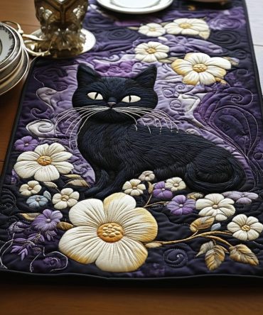 Whisker Moon Quilted Table Runner