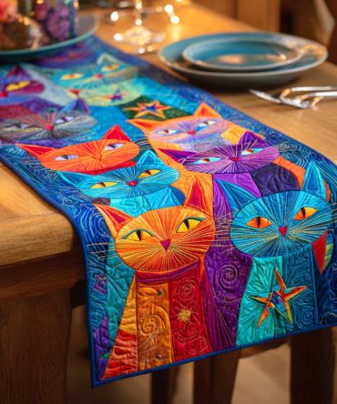 Whisker Wonderland Quilted Table Runner