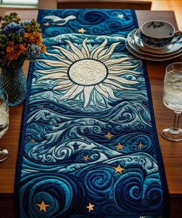 Whispering Waters Quilted Table Runner