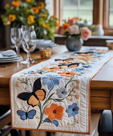 Whispering Wings Quilted Table Runner