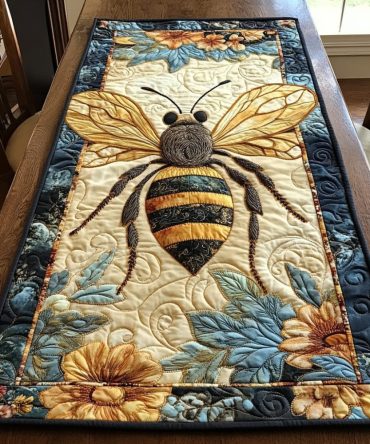 Wild Bee Quilted Table Runner