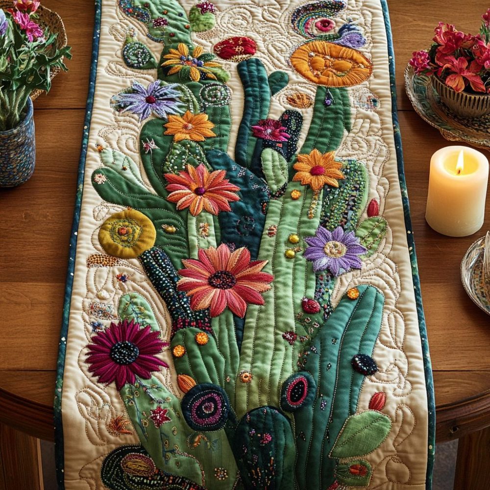 Wild Bloom Quilted Table Runner