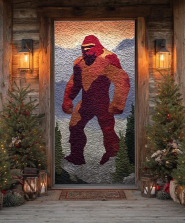 Wild Footprints Quilted Door Cover