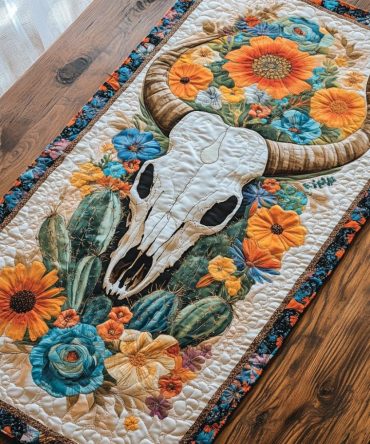 Wild Horn Quilted Table Runner