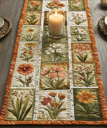 Wild Stitch Quilted Table Runner