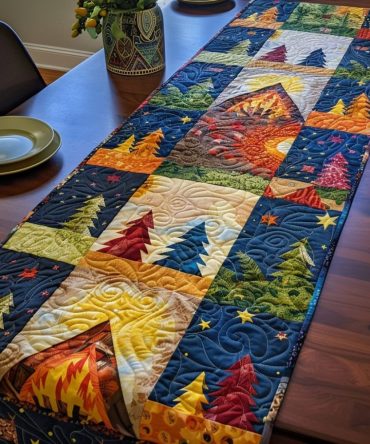 Wilderness Wanderer Quilted Table Runner