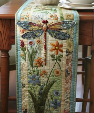 Wildflower Flight Quilted Table Runner