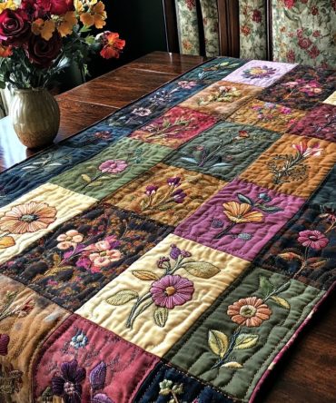 Wildflower Path Quilted Table Runner