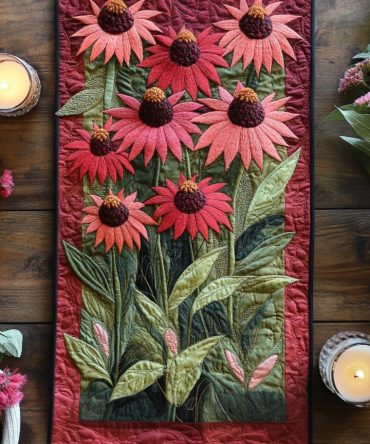 Wildflower Serenity Quilted Table Runner