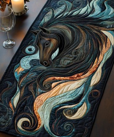 Wind Mane Quilted Table Runner