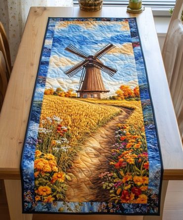 Windmill Dreams Quilted Table Runner