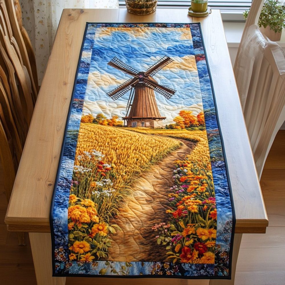 Windmill Dreams Quilted Table Runner