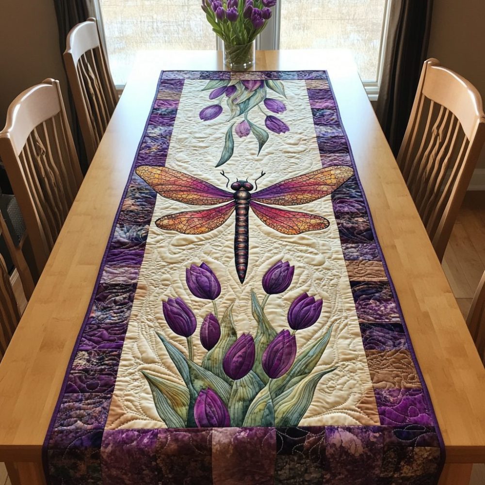 Winged Beauty Quilted Table Runner