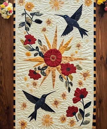 Winged Wonder Quilted Table Runner