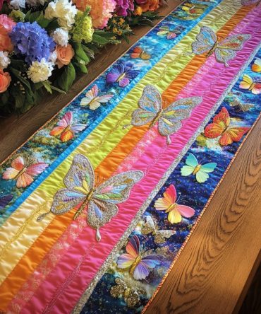 Wings Of Peace Quilted Table Runner