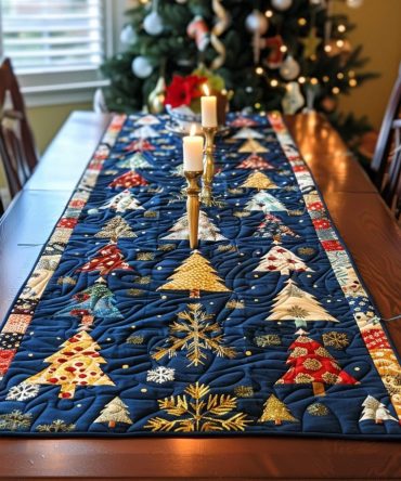 Winter Wonderland Whimsy Quilted Table Runner