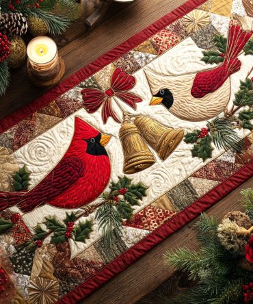 Winter Embrace Quilted Table Runner