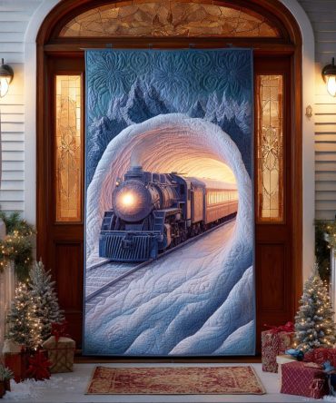Winter Express Line Quilted Door Cover