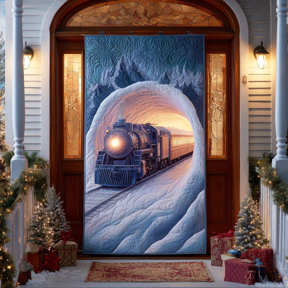 Winter Express Line Quilted Door Cover