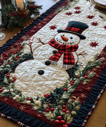 Winter Festive Quilted Table Runner