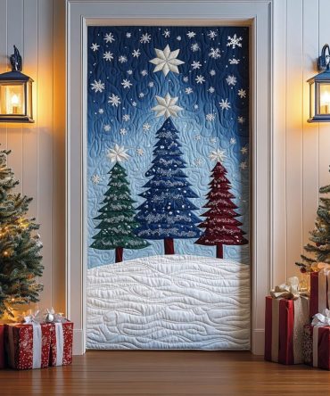Winter Glow Quilted Door Cover