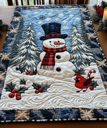 Winter Glow Quilted Table Runner