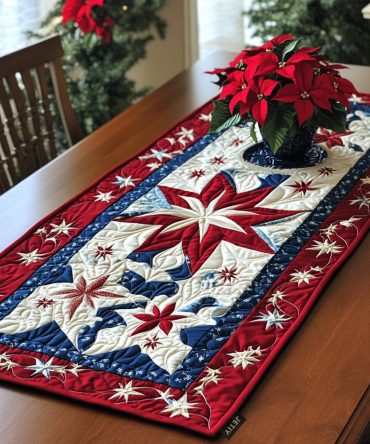 Winter Glow Quilted Table Runner