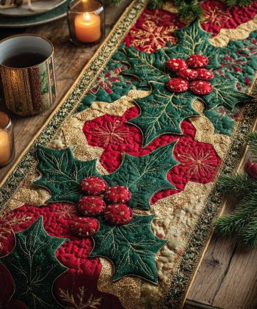 Winter Hearth Quilted Table Runner
