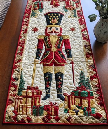 Winter Nutcracker Magic Quilted Table Runner