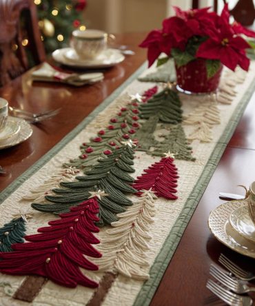 Winter Path Quilted Table Runner