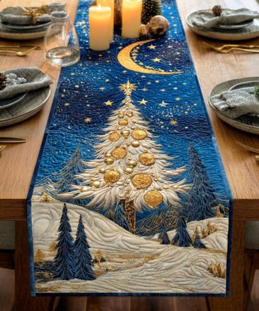 Winter Pine Quilted Table Runner