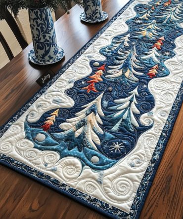 Winter Tree Splendor Quilted Table Runner