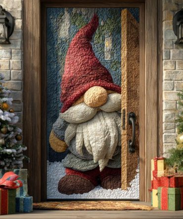 Winter Visitor Quilted Door Cover