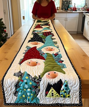 Winter Whisper Quilted Table Runner