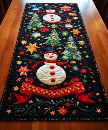 Winter Wishes Quilted Table Runner