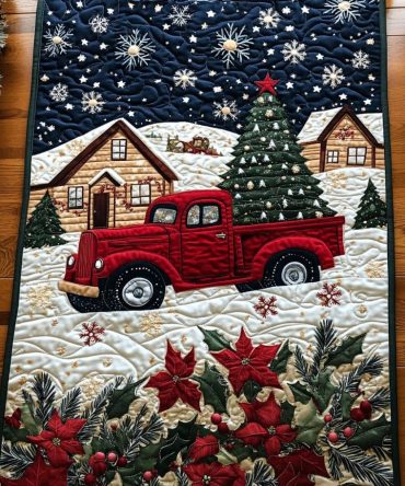 Winter Wonderland Drive Quilted Table Runner
