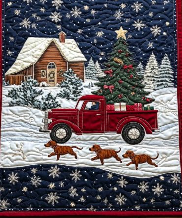 Winter Wonderland Ride Quilted Table Runner