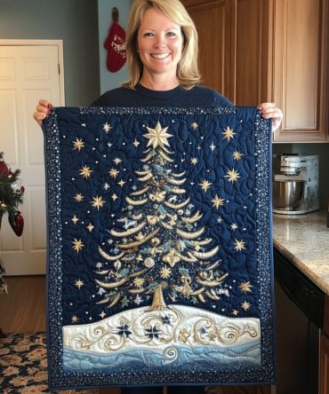 Winter Wonderland Tree Quilted Table Runner