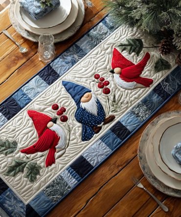 Winterberry Bliss Quilted Table Runner