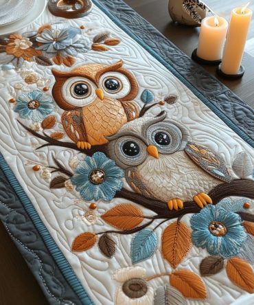 Wise Whimsy Quilted Table Runner