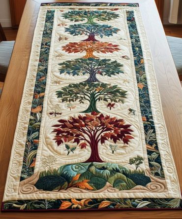 Woodland Bloom Quilted Table Runner