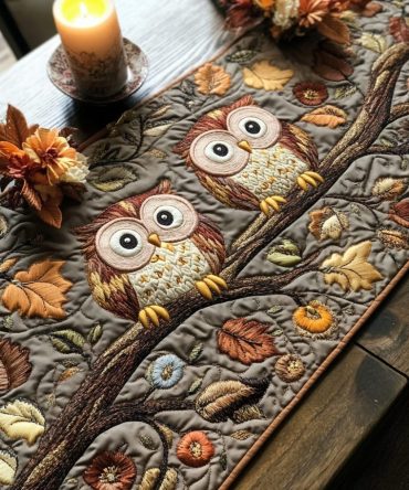 Woodland Charm Quilted Table Runner