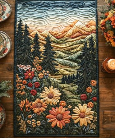 Woodland Escape Quilted Table Runner