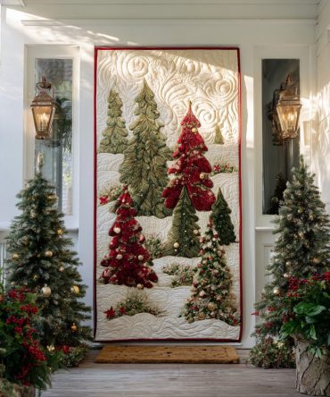 Woodland Glow Quilted Door Cover