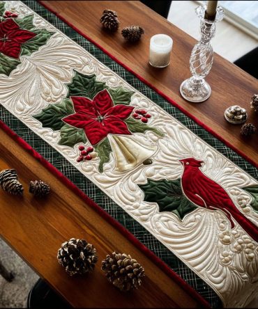Woodland Melody Quilted Table Runner