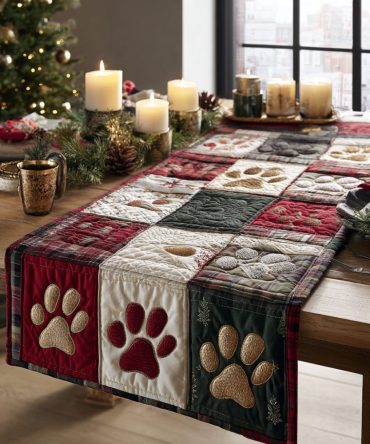 Woodland Paws Quilted Table Runner